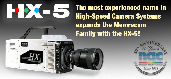 The most experienced name in High-Speed Camera Systems expands the Memrecam Family with the HX-5!