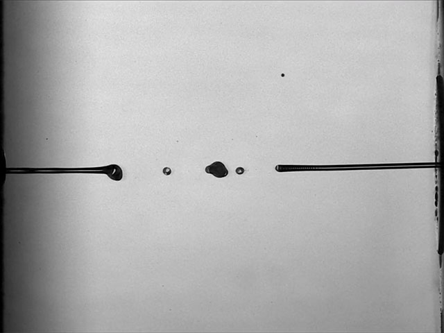 Observation of droplet formation in binder jets