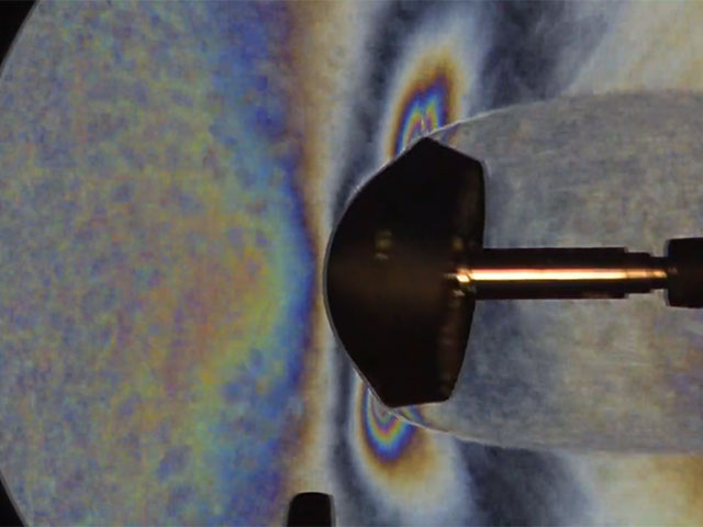 Shock wave (shearing interference image of the Hayabusa capsule)